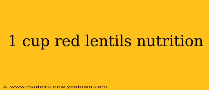 1 cup red lentils nutrition