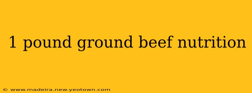 1 pound ground beef nutrition