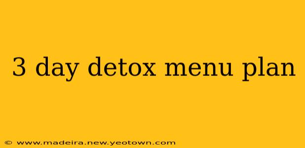 3 day detox menu plan