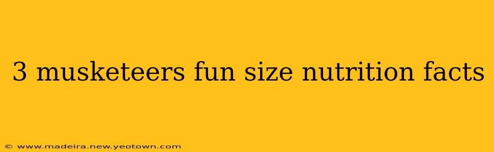 3 musketeers fun size nutrition facts