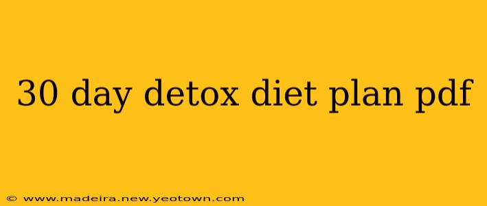 30 day detox diet plan pdf
