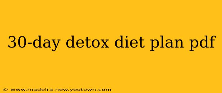 30-day detox diet plan pdf
