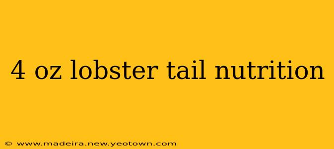 4 oz lobster tail nutrition