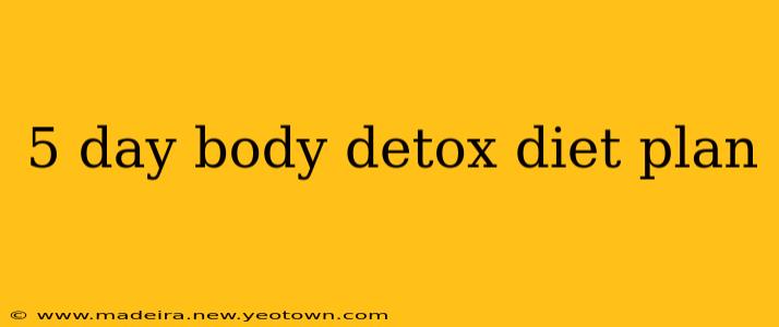 5 day body detox diet plan