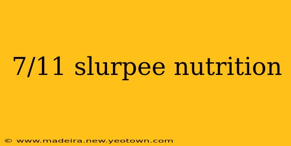 7/11 slurpee nutrition