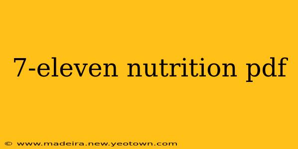 7-eleven nutrition pdf