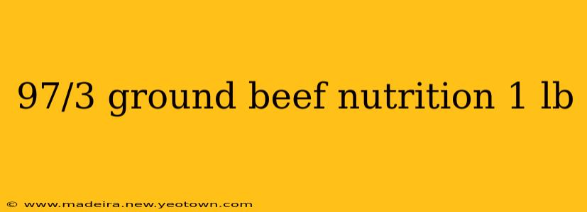 97/3 ground beef nutrition 1 lb