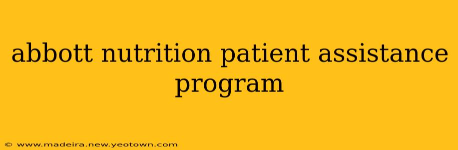 abbott nutrition patient assistance program