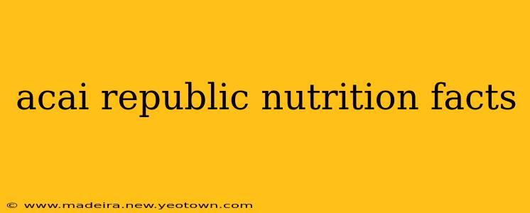 acai republic nutrition facts