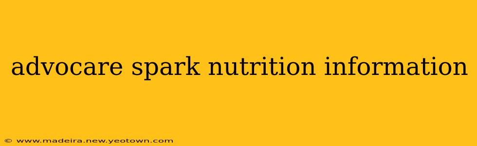 advocare spark nutrition information