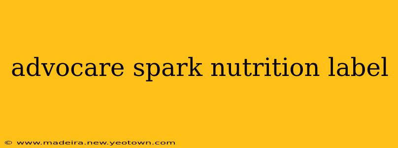 advocare spark nutrition label