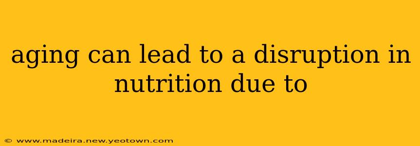 aging can lead to a disruption in nutrition due to