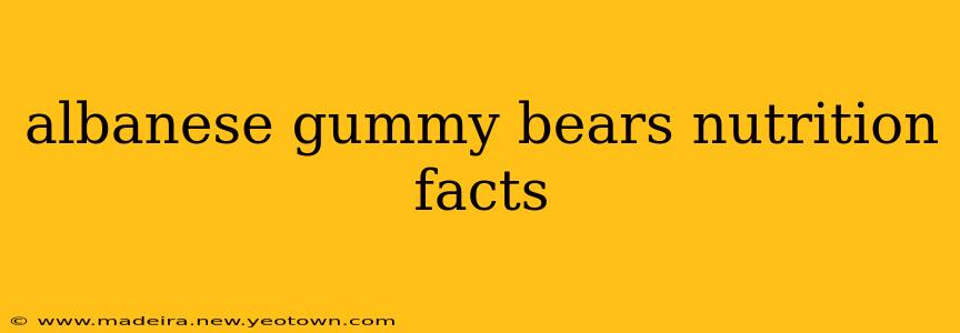 albanese gummy bears nutrition facts