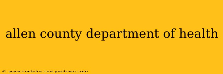 allen county department of health