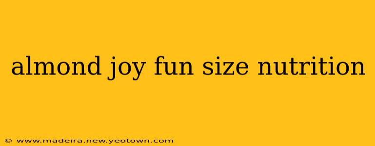 almond joy fun size nutrition