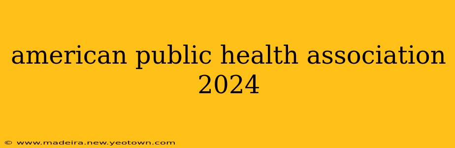 american public health association 2024