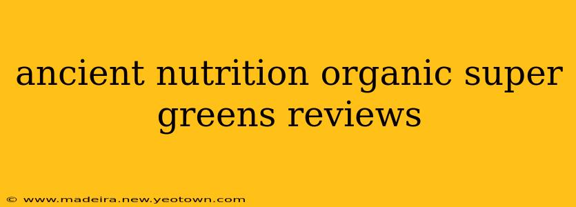 ancient nutrition organic super greens reviews