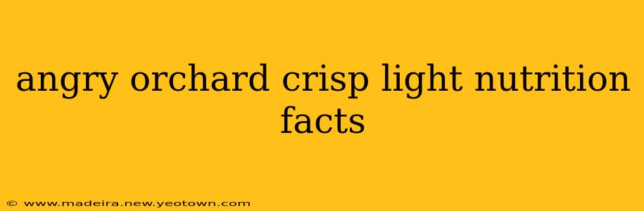 angry orchard crisp light nutrition facts