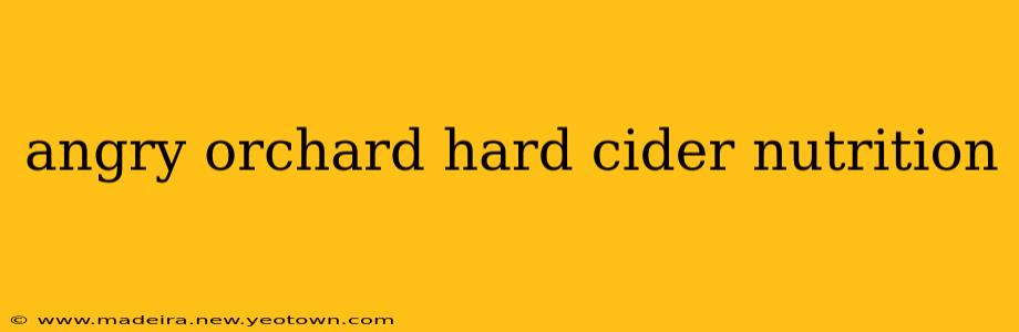 angry orchard hard cider nutrition