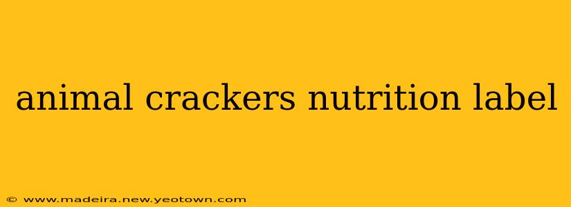 animal crackers nutrition label