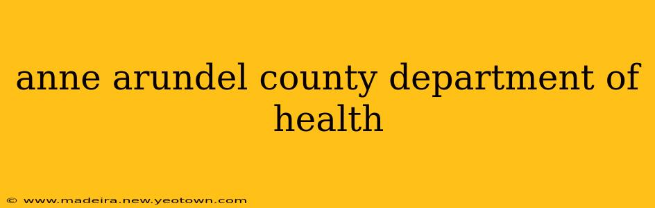 anne arundel county department of health
