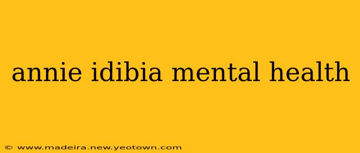 annie idibia mental health