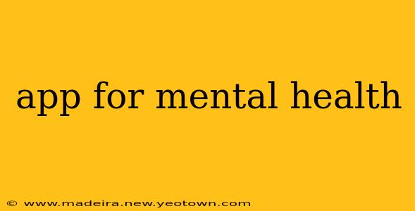 app for mental health