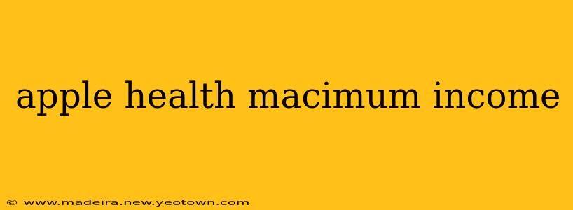 apple health macimum income