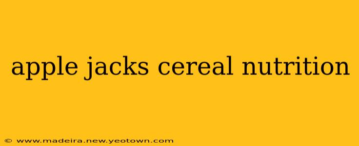 apple jacks cereal nutrition