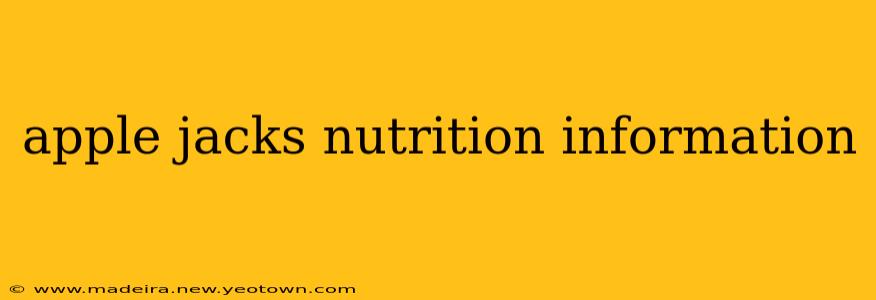 apple jacks nutrition information