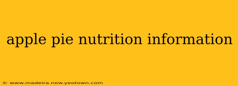 apple pie nutrition information
