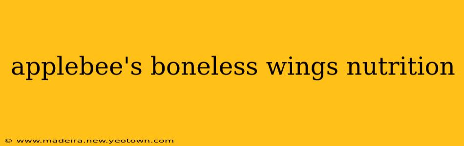 applebee's boneless wings nutrition