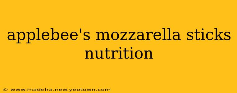 applebee's mozzarella sticks nutrition