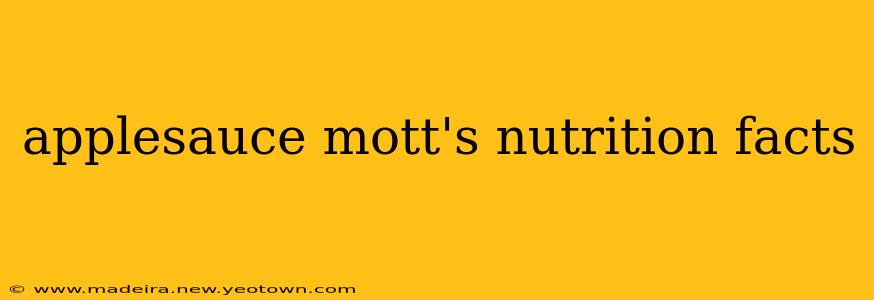 applesauce mott's nutrition facts