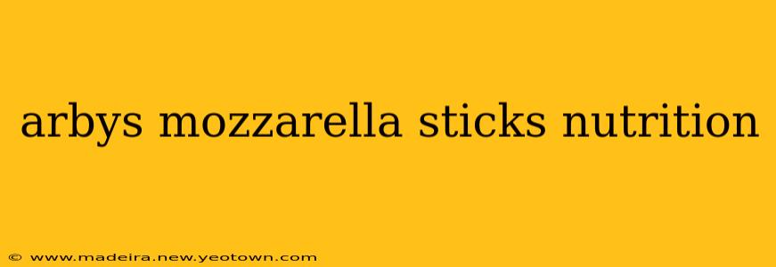 arbys mozzarella sticks nutrition