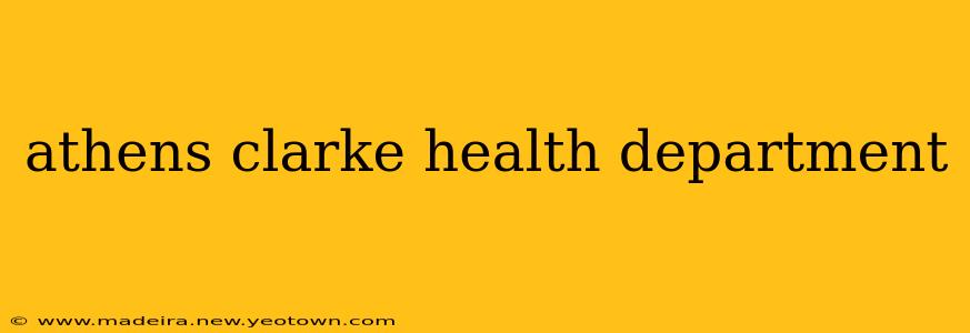athens clarke health department