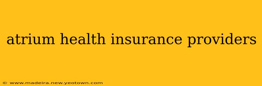 atrium health insurance providers