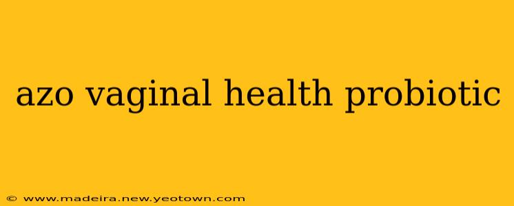azo vaginal health probiotic