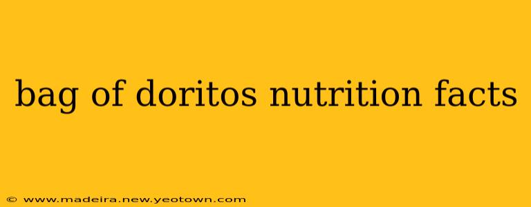 bag of doritos nutrition facts