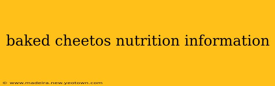 baked cheetos nutrition information