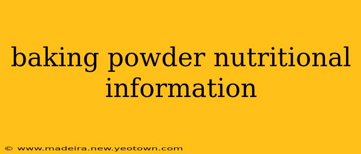 baking powder nutritional information