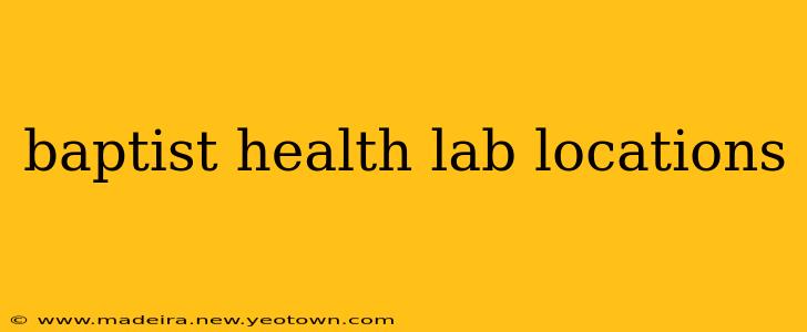 baptist health lab locations