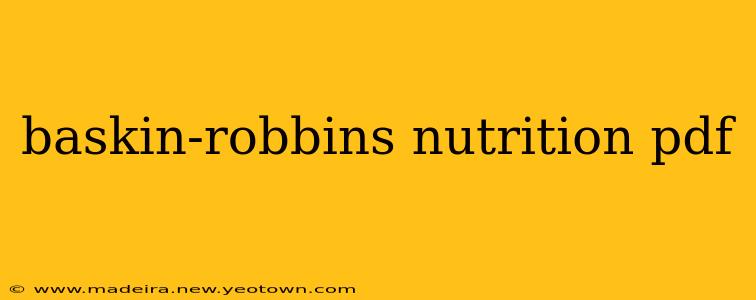 baskin-robbins nutrition pdf