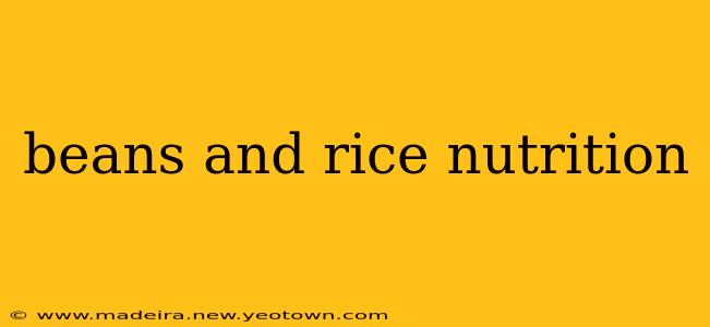 beans and rice nutrition