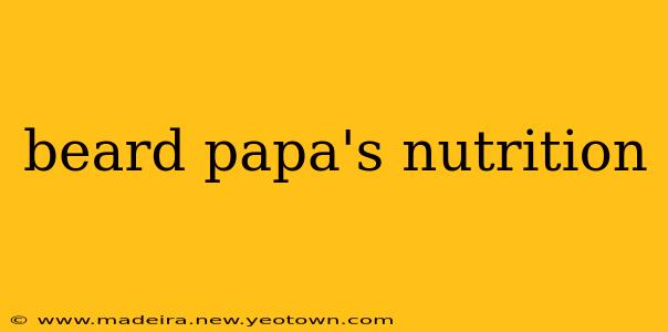 beard papa's nutrition