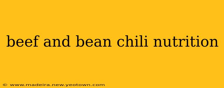 beef and bean chili nutrition