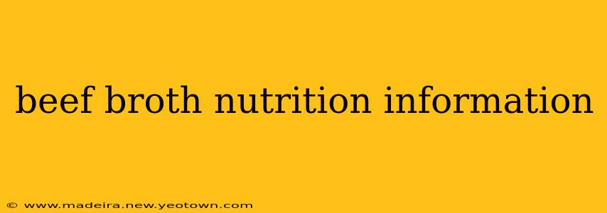 beef broth nutrition information