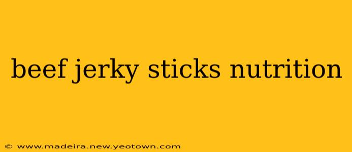 beef jerky sticks nutrition