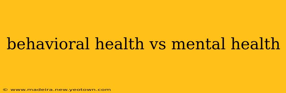 behavioral health vs mental health