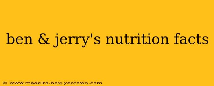 ben & jerry's nutrition facts